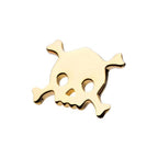 Invictus | 14k gold |Polished Skull and Crossbones