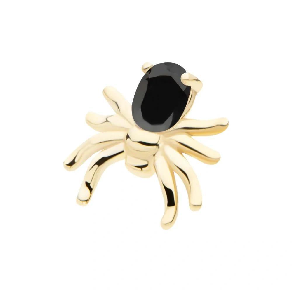 Invictus | 14k gold | Prong Set Spider | Black CZ