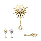 Invictus | 14k gold | Starburst with Dangle | CZ