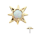 Invictus | 14k gold | Prong Set Opal | synthetic White Opal