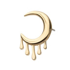 Invictus | 14k gold | 2D Dripping Moon