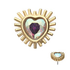 Invictus | 14k gold | Heart Beam | CZ