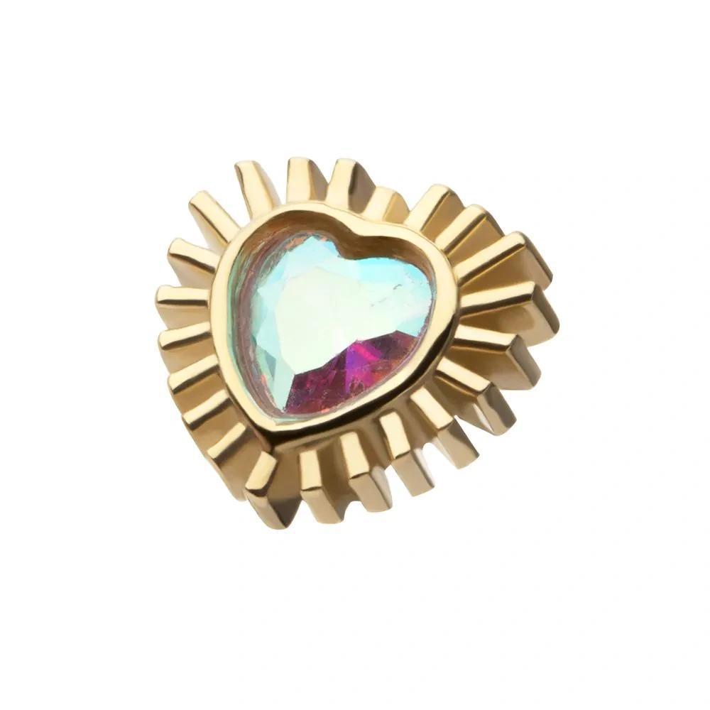 Invictus | 14k gold | Heart Beam | CZ