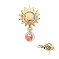 Invictus | 14k gold | Starburst with Dangle |CZ
