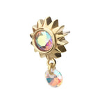 Invictus | 14k gold | Starburst with Dangle |CZ