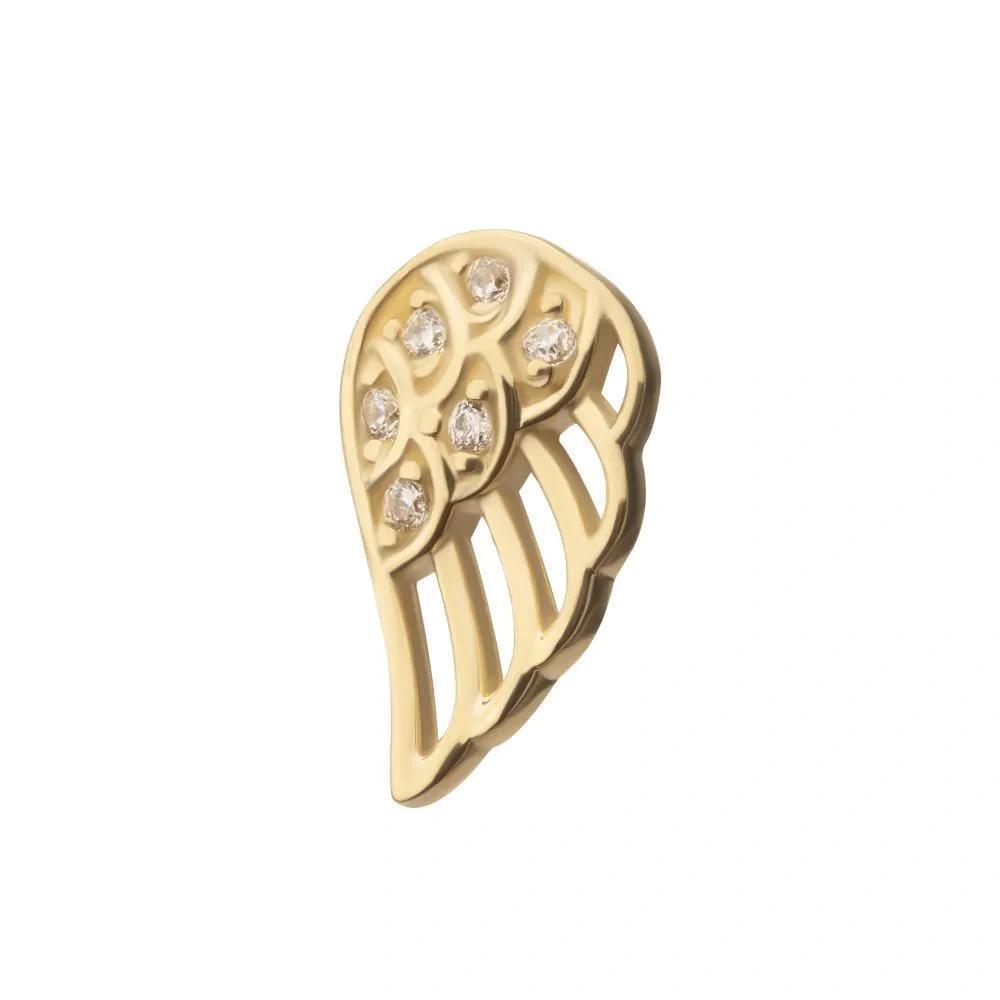Invictus | 14k gold | Angel Wing Left | CZ