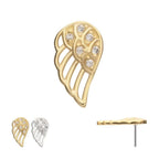 Invictus | 14k gold | Angel Wing Right | CZ