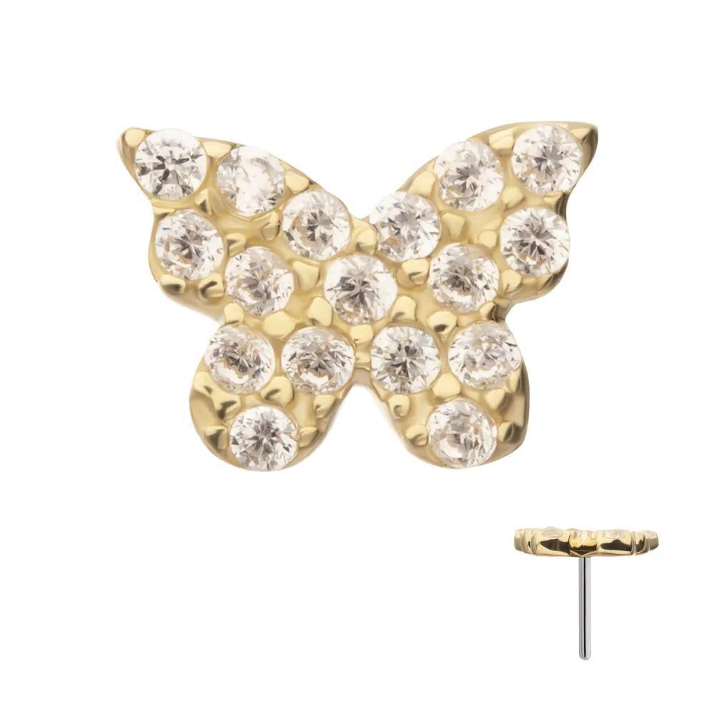 Invictus | 14k gold | Pave Set Butterfly | CZ