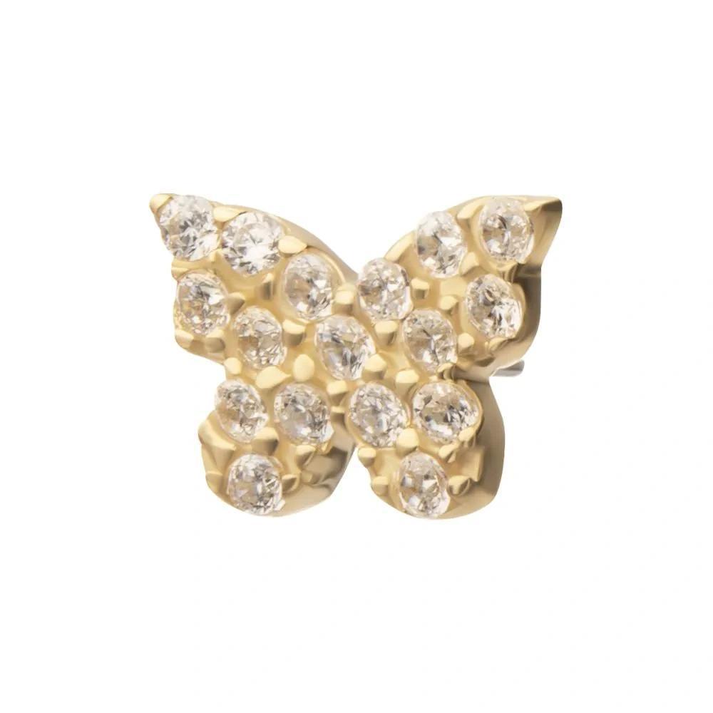 Invictus | 14k gold | Pave Set Butterfly | CZ