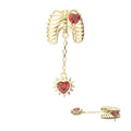 Invictus | 14k gold | Rib Cage with Dangle | Ganet CZ