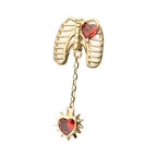 Invictus | 14k gold | Rib Cage with Dangle | Ganet CZ