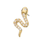 Invictus | 14k gold | Pave Set Snake | CZ
