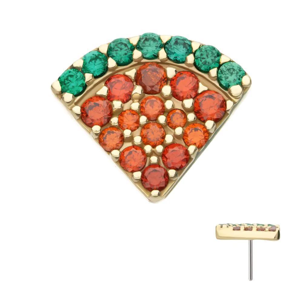 Invictus | 14k gold | Pave Set Watermelon Slice | CZ