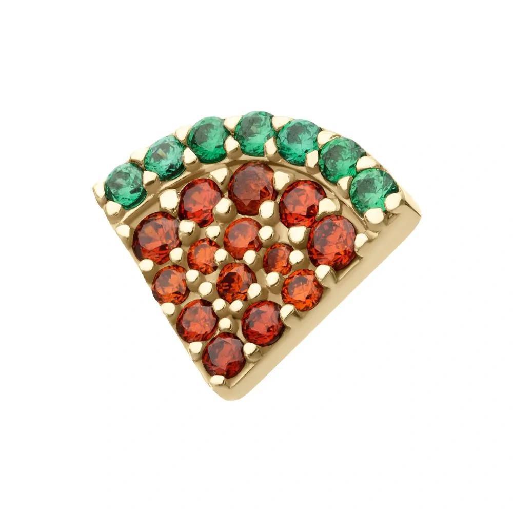 Invictus | 14k gold | Pave Set Watermelon Slice | CZ