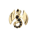 Invictus | 14k gold | Winged Dragon | Black CZ
