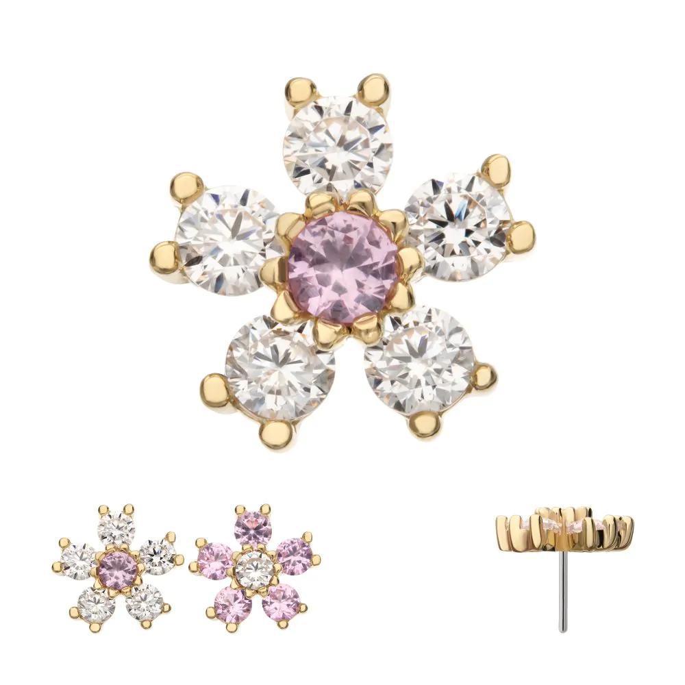 Invictus | 14k gold | Cherry Blossom | CZ