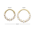 Invictus | 14k gold | Prong Princess Clear CZ Cluster Front Facing Hinged Hoop