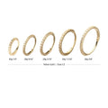 Invictus | 14k gold | 20g Prong 1mm Clear CZ Gem Side Facing Hinged Hoop