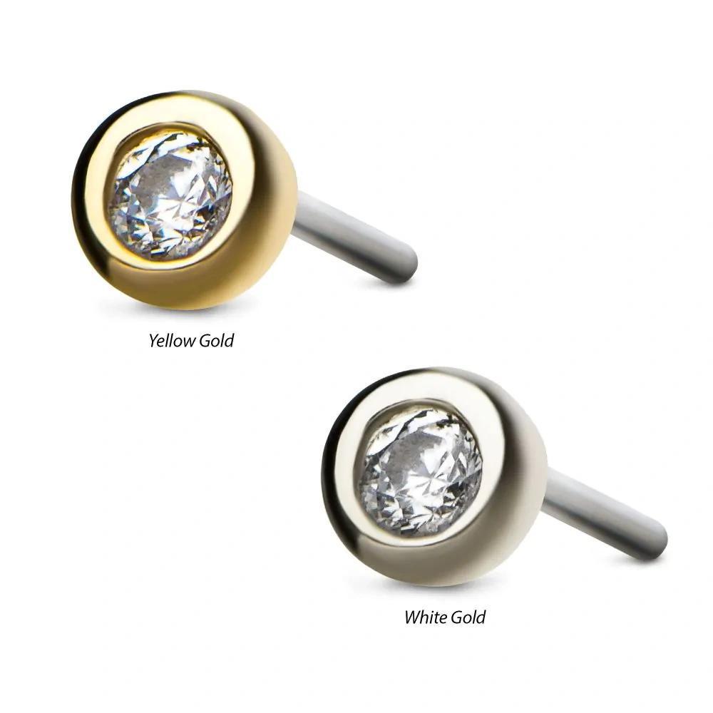 Invictus | 14k gold | Bezel Set | CZ