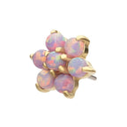 Invictus | 14k gold | Flower | Synthetic Opal