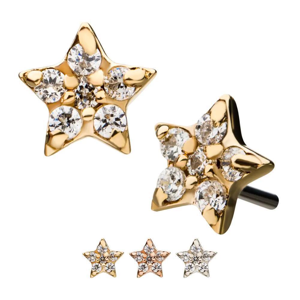 Invictus | 14k gold | Star | CZ