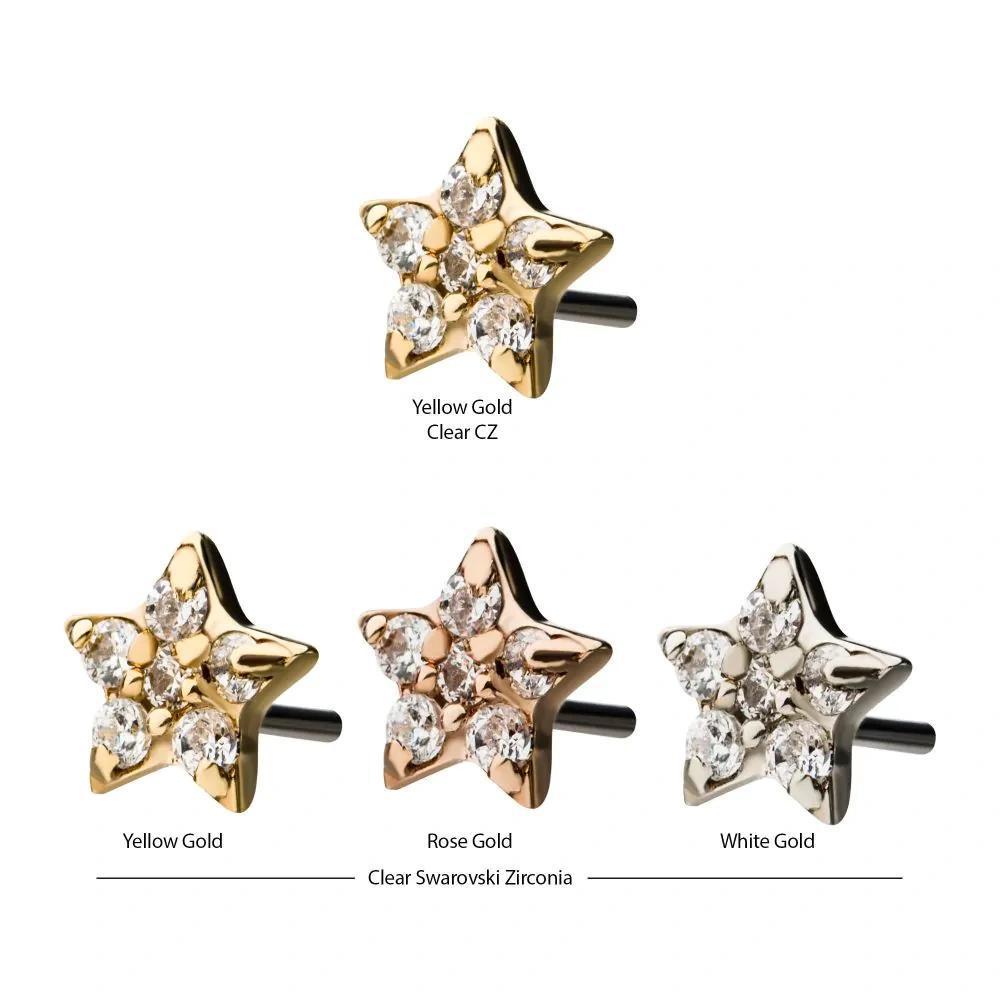 Invictus | 14k gold | Star | CZ