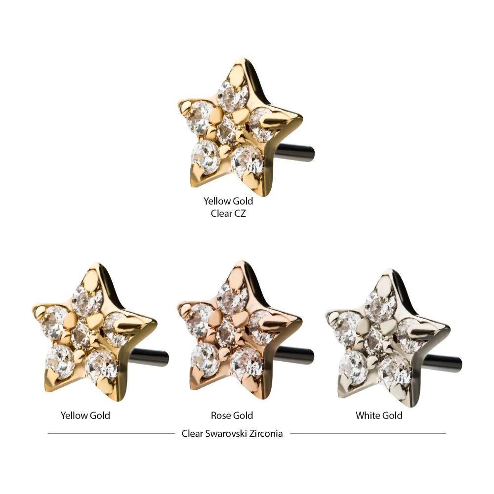 Invictus | 14k gold | Star | CZ