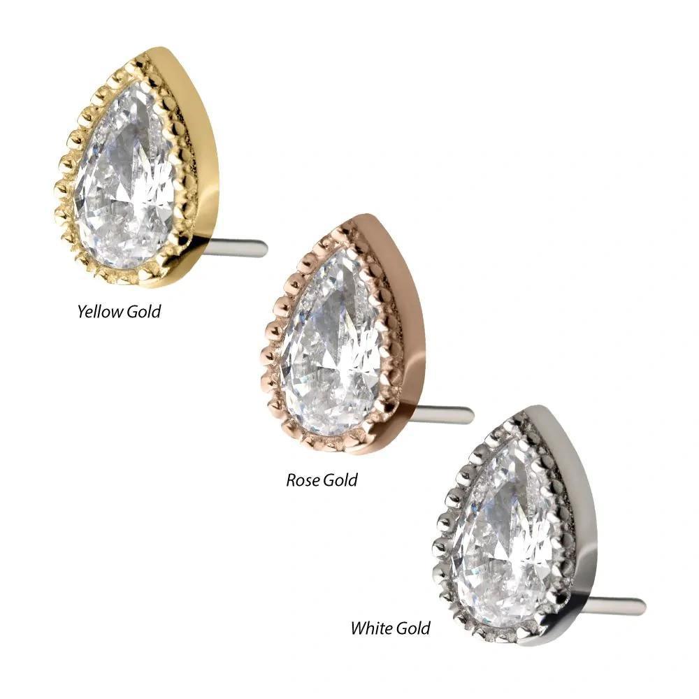 Invictus | 14k gold | Pear Shape | CZ