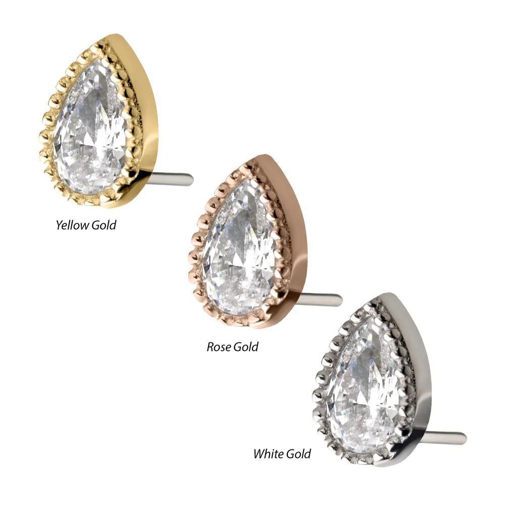 Invictus | 14k gold | Pear Shape | CZ