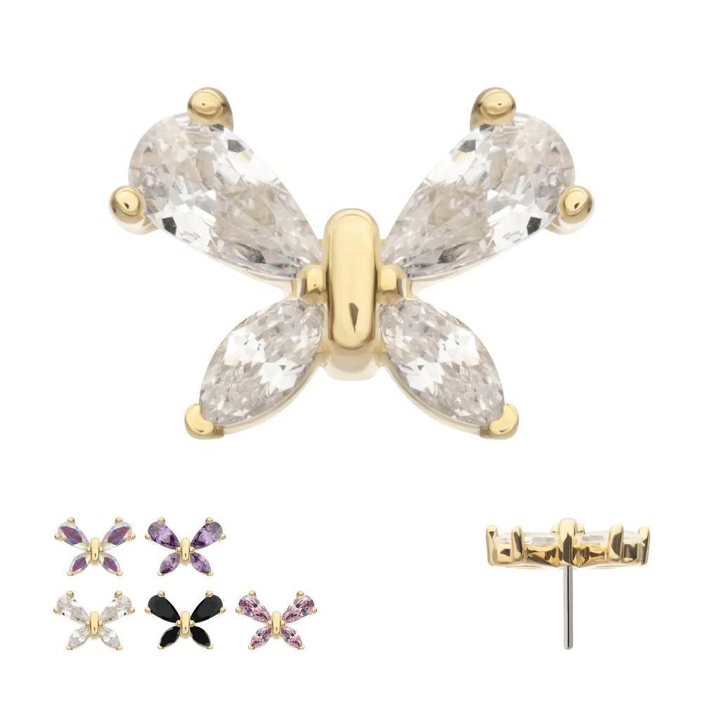 Invictus | 14k gold | Marquise and Teardrop Butterfly | CZ