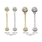 Invictus | 14k gold | Bezel Set with Dangle | CZ
