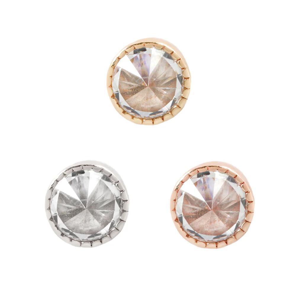 Buddha | 14k gold | Milgrain Reverse Set | Swarovski Crystal CZ