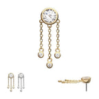 Invictus | 14k gold | Bezel with Triple Bezel Dangle | CZ