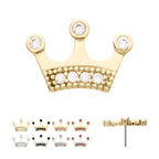 Invictus | 14k gold | Bezel CZ Gem Edge Crown Top | Cubic Zirconia