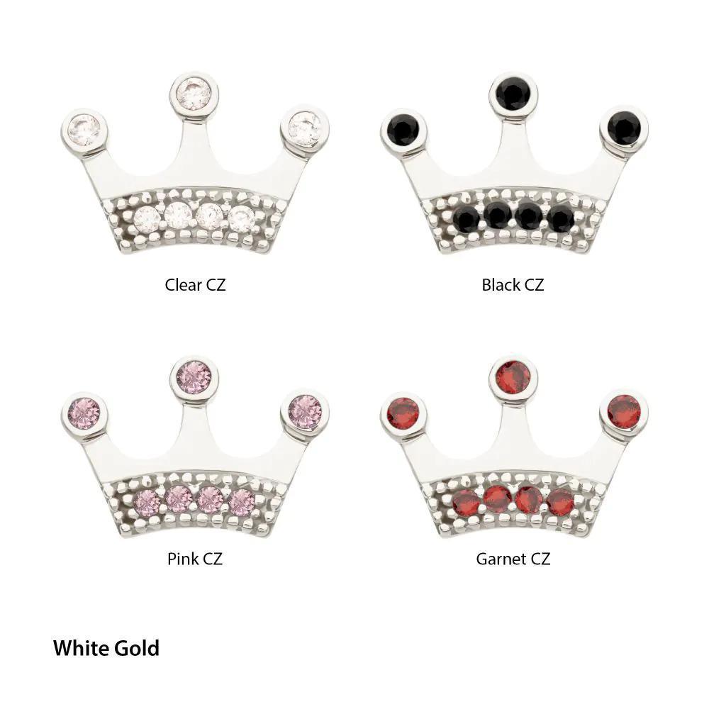 Invictus | 14k gold | Bezel CZ Gem Edge Crown Top | Cubic Zirconia