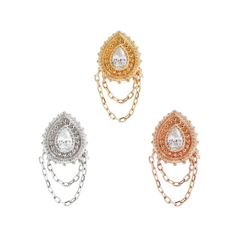 Buddha | 14k gold | Diety | Clear CZ