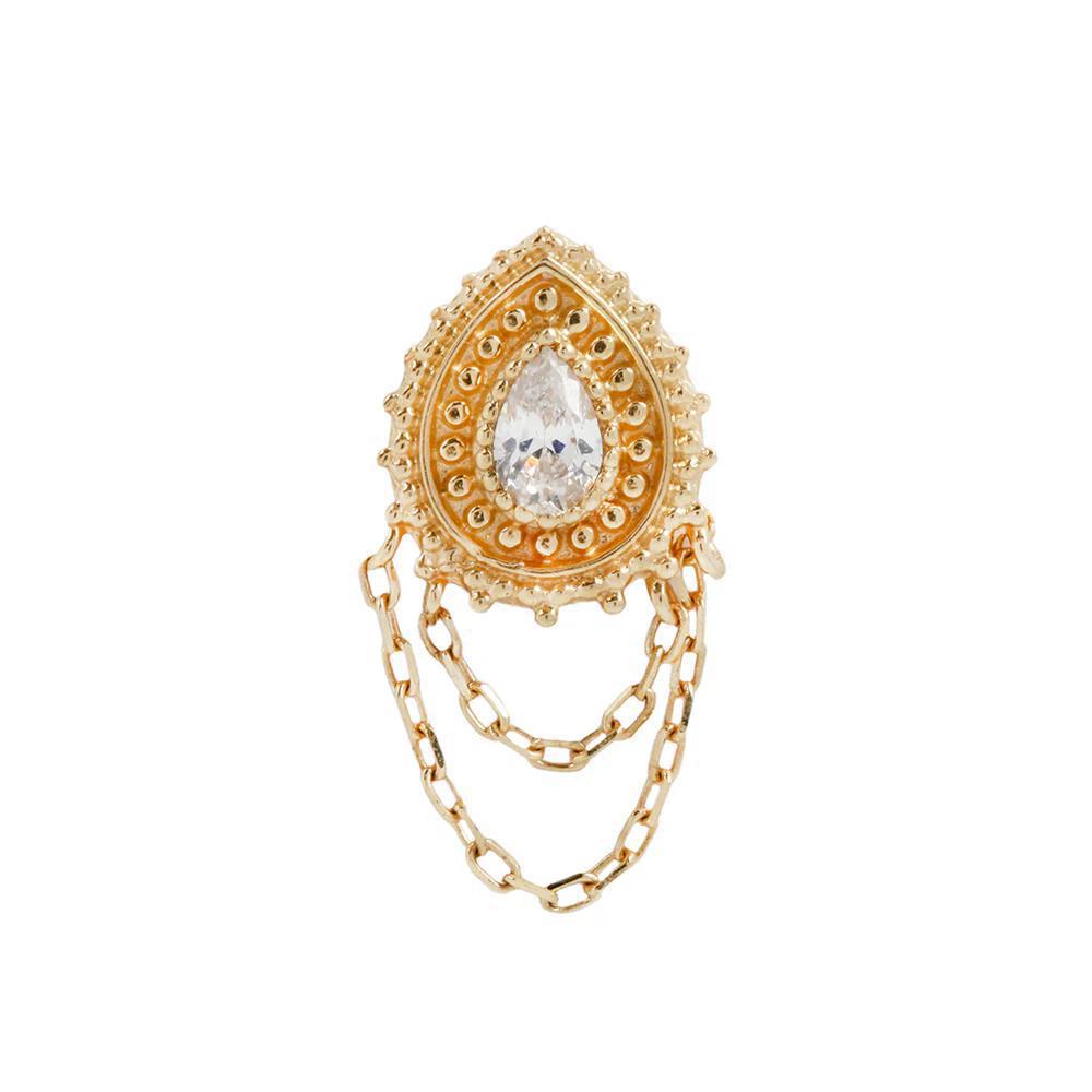 Buddha | 14k gold | Diety | Clear CZ