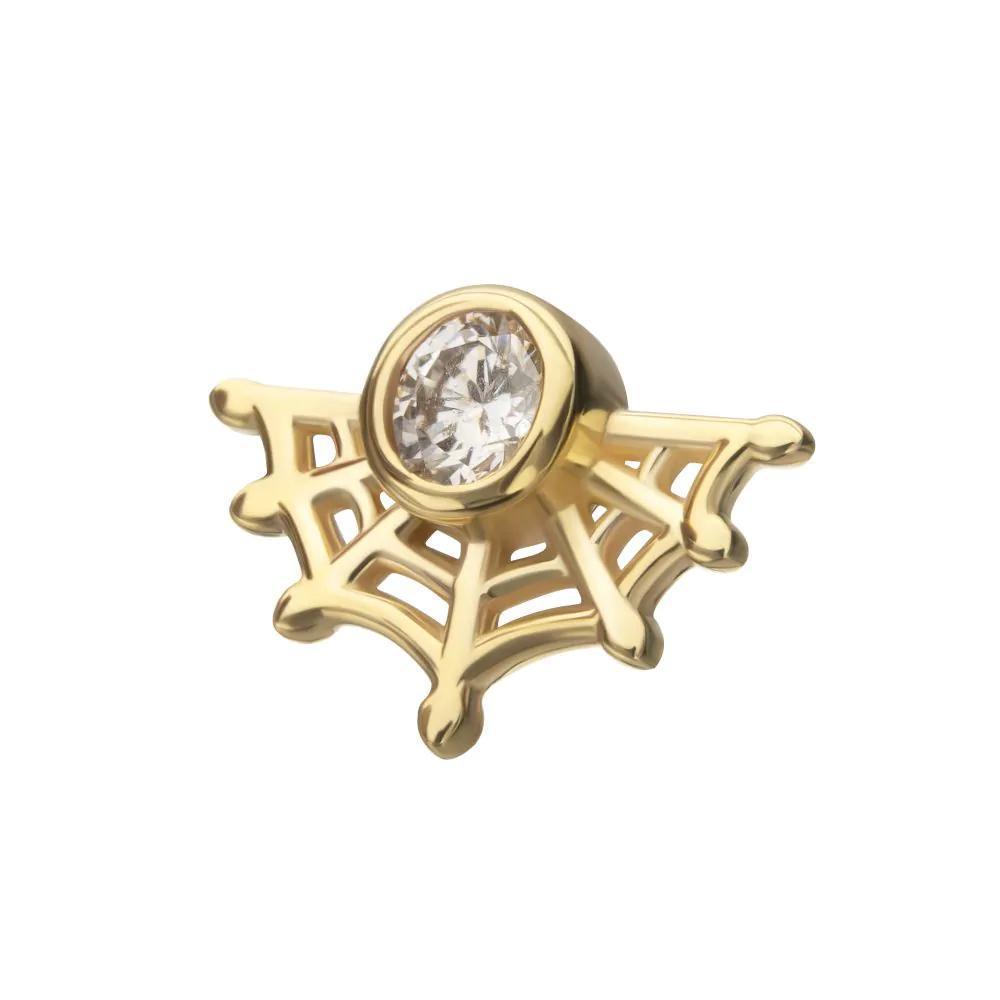 Invictus | 14k gold | Spiderweb Top with Bezel Lab-Grown Diamond | Lab-Grown Diamond
