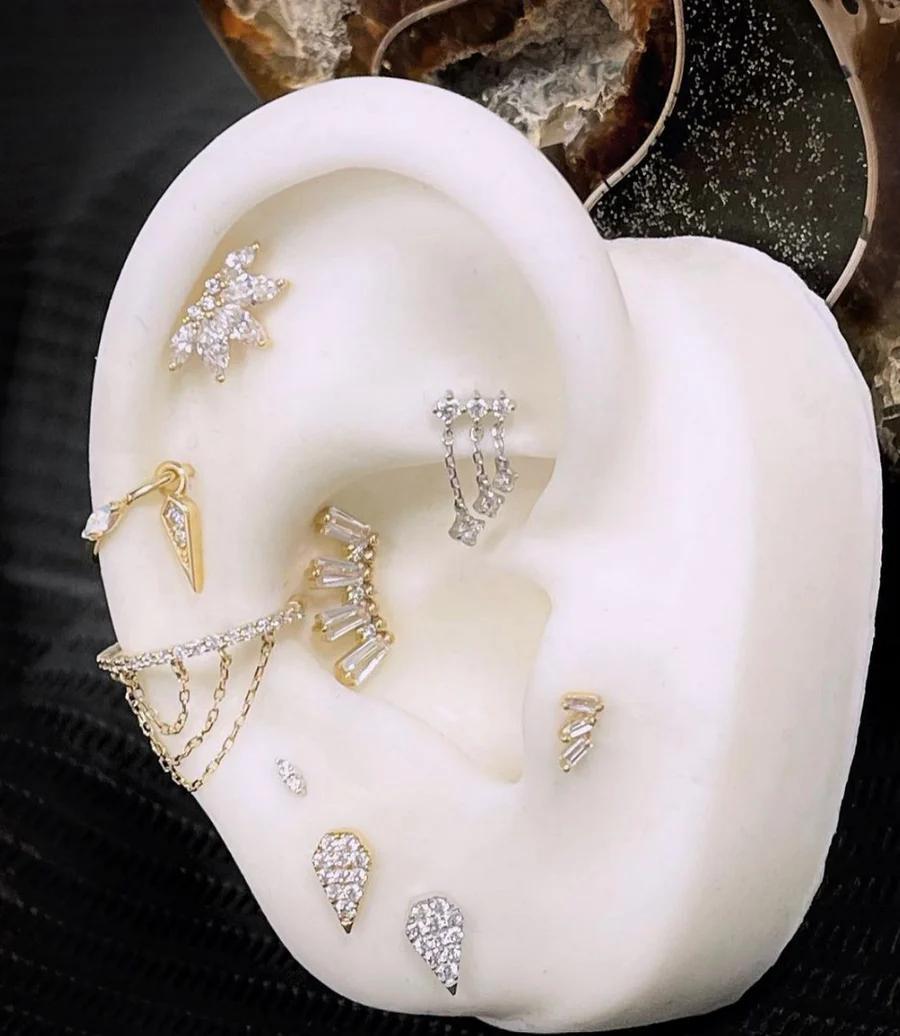 Buddha | 14k gold | Couture | Swarovski Crystal CZ