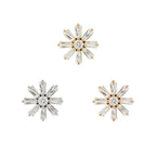 Buddha | 14k gold | Deliah Baguette Flower | Swarovski Crystal CZ