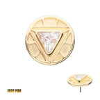 Invictus | 14k gold | Bezel Set Marvel Iron Man Arc Reactor | CZ