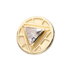 Invictus | 14k gold | Bezel Set Marvel Iron Man Arc Reactor | CZ
