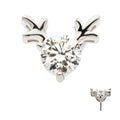 Invictus | 14k gold | Prong Set Reindeer | CZ