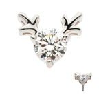 Invictus | 14k gold | Prong Set Reindeer | CZ