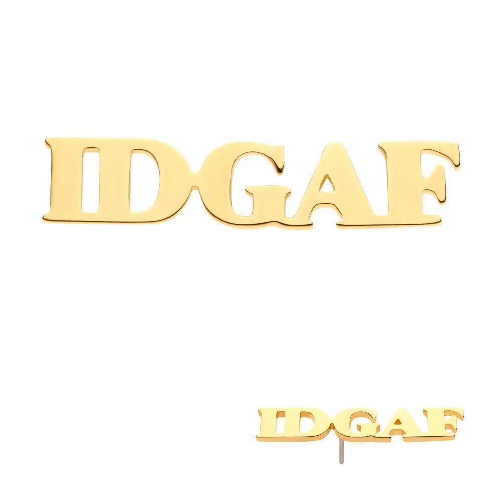 Invictus | 14k gold | "IDGAF"