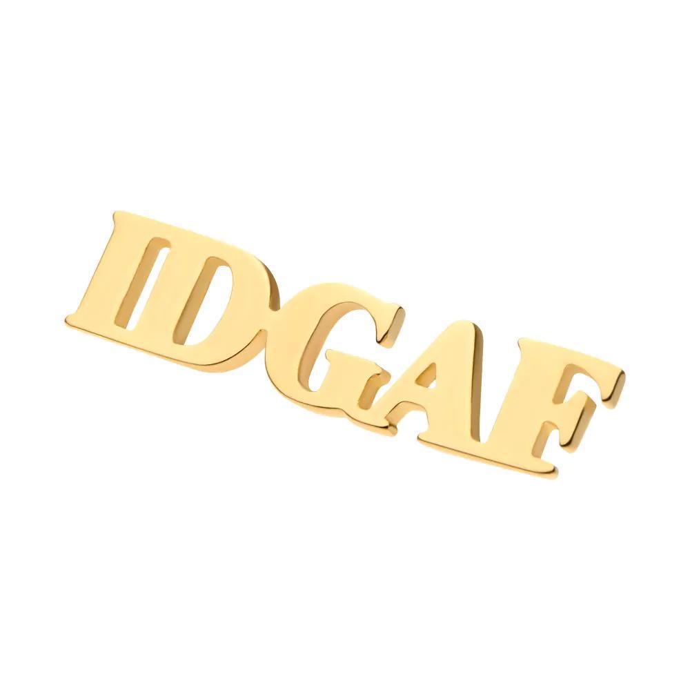Invictus | 14k gold | "IDGAF"