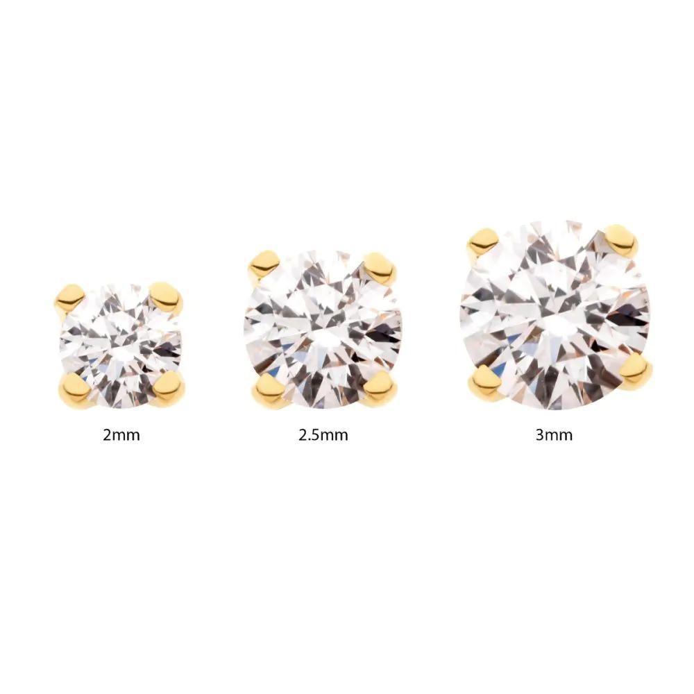 Invictus | 14k gold | Prong | Genuine Diamond