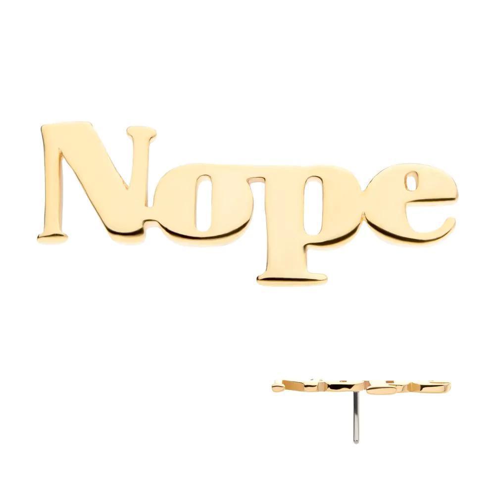Invictus | 14k gold | "Nope"