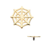 Invictus | 14k gold | 14g Dermal Top | Spiderweb