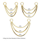 Invictus | 14k gold | 3- Tier Box Chain with Rings